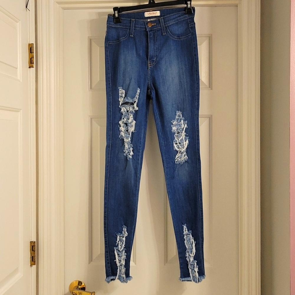 ViBrAnT denim stretch jeans. Size 9, 28in inseam